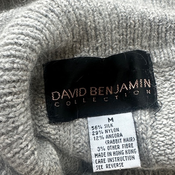 David Benjamin Gray women’s Sweater dress rabbit hair silk Medium - Picture 2 of 3